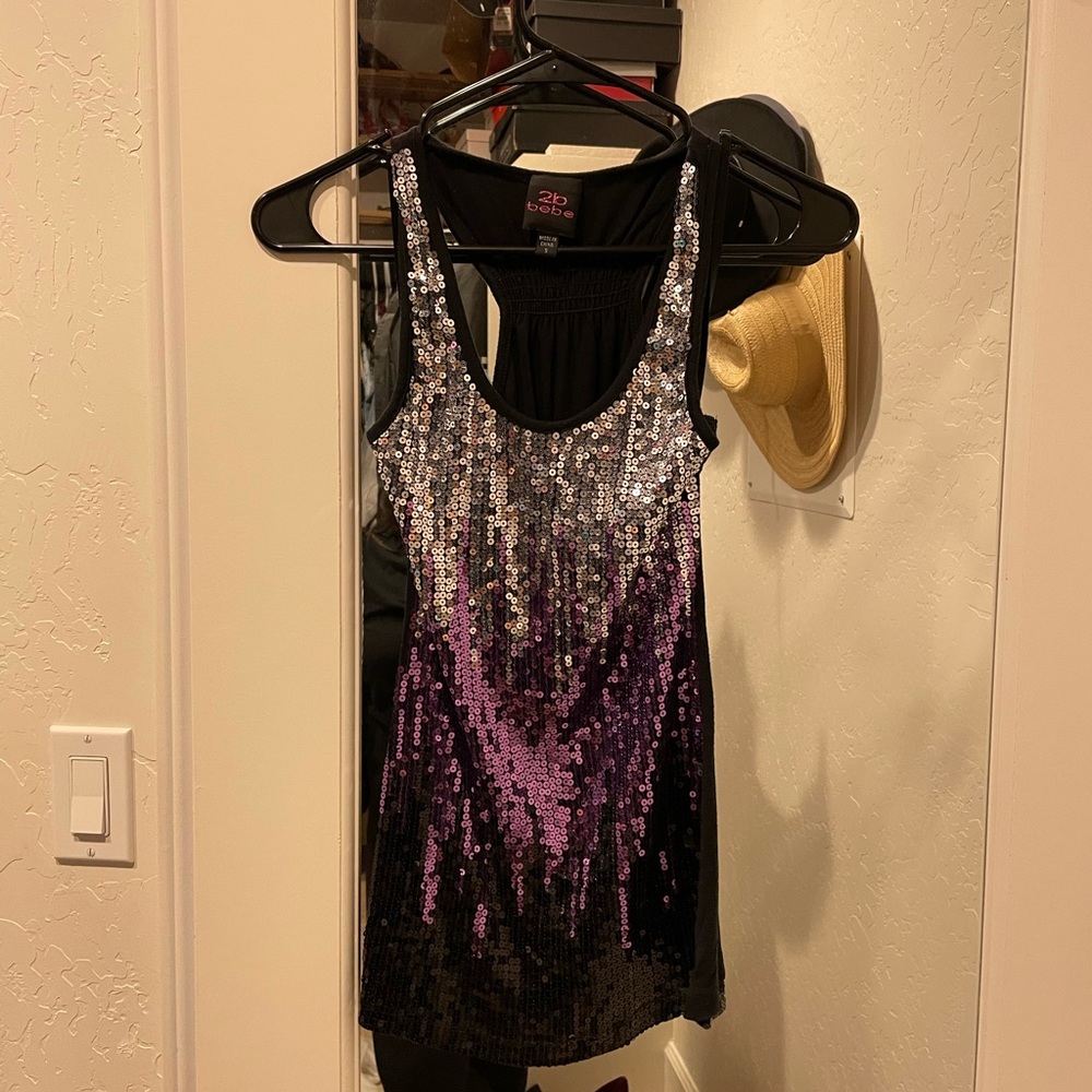 Bebe sequin tank